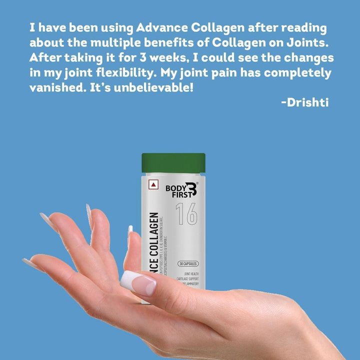 Advance Collagen - Hydrolyzed Collagen Peptide, Chondroitin Sulfate, Hyaluronic Acid & Vitamin C for Joint Health & Cartilage Support