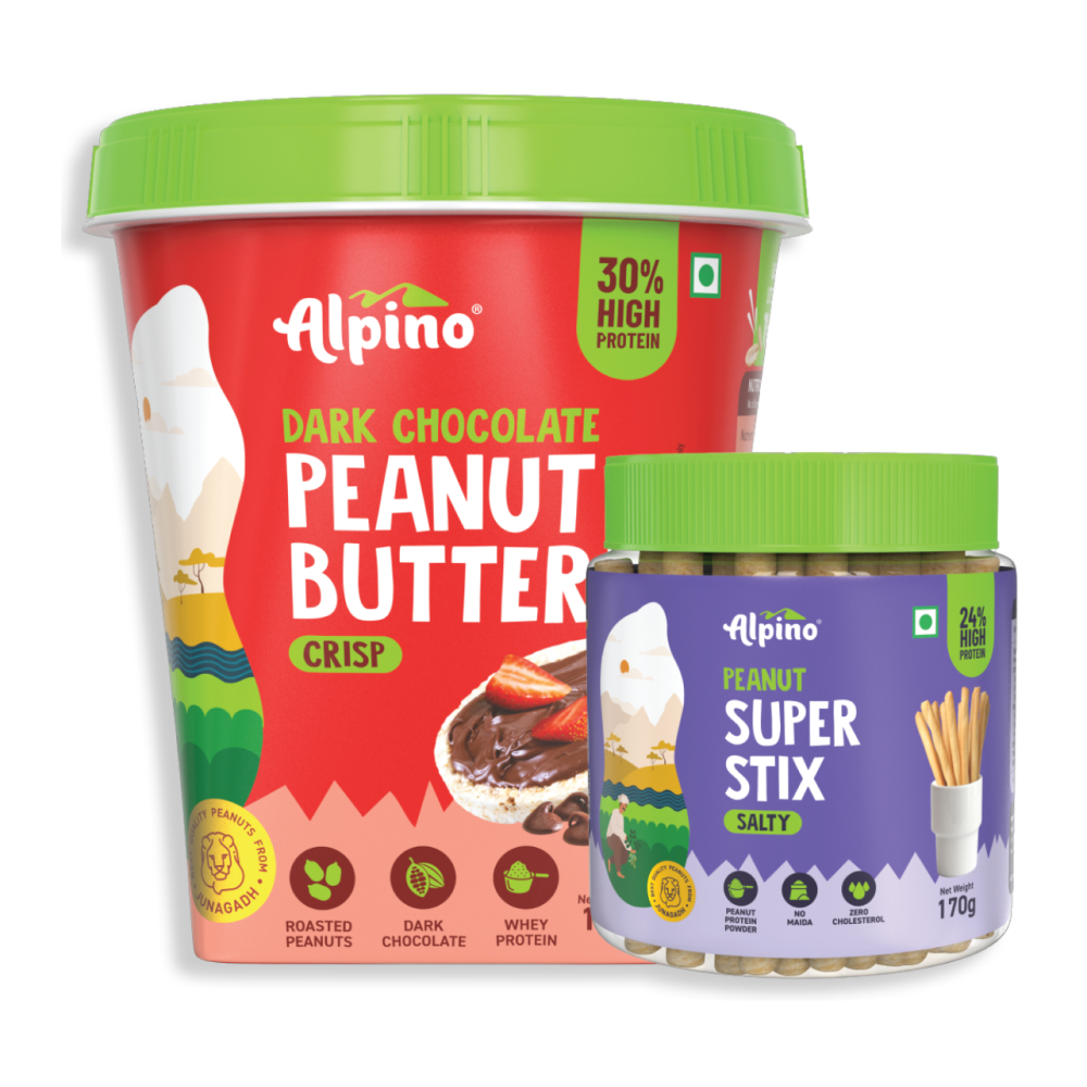 HIGH PROTEIN SNACKING COMBO - High Protein Peanut Butter 1kg & Super Dip Stix 175g - Value Pack