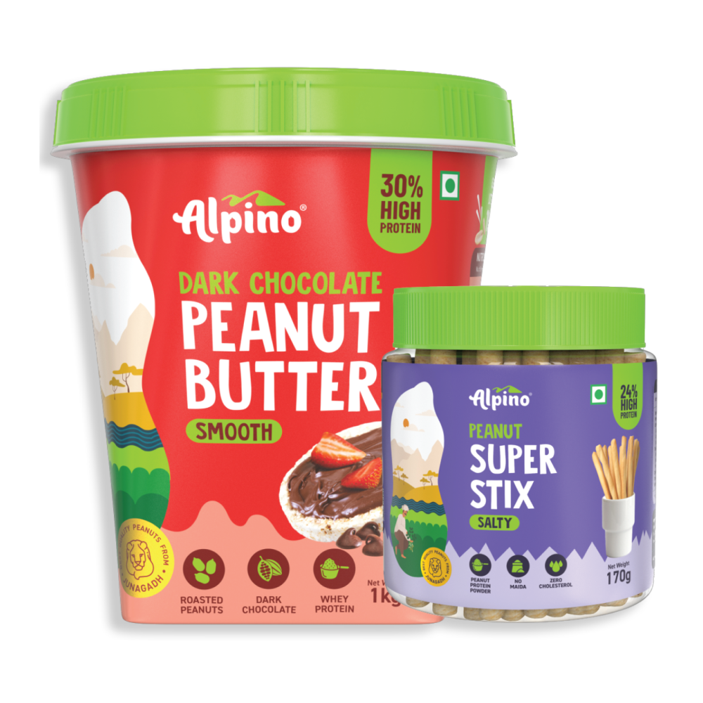 HIGH PROTEIN SNACKING COMBO - High Protein Peanut Butter 1kg & Super Dip Stix 175g - Value Pack