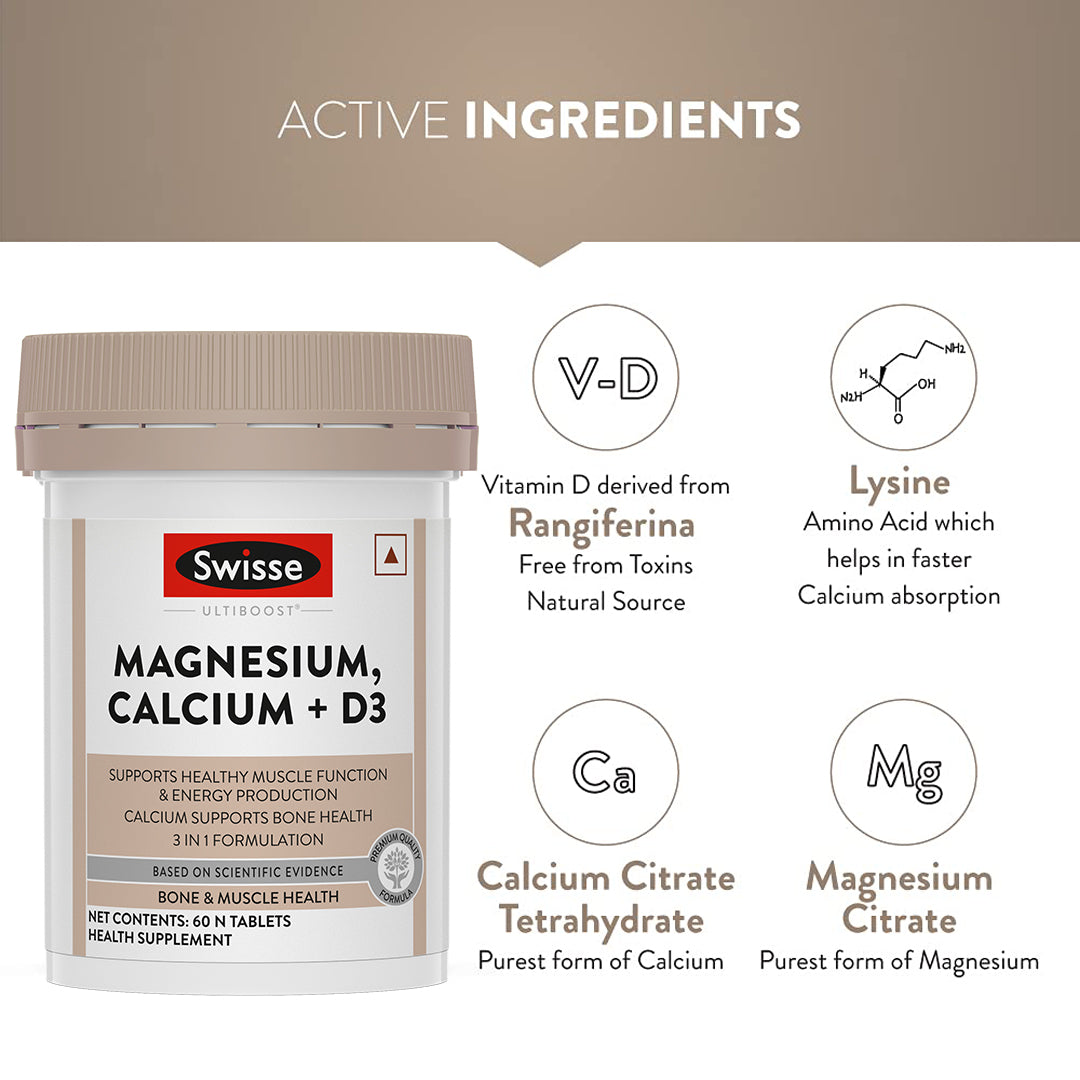 Swisse Magnesium, Calcium & Vitamin D