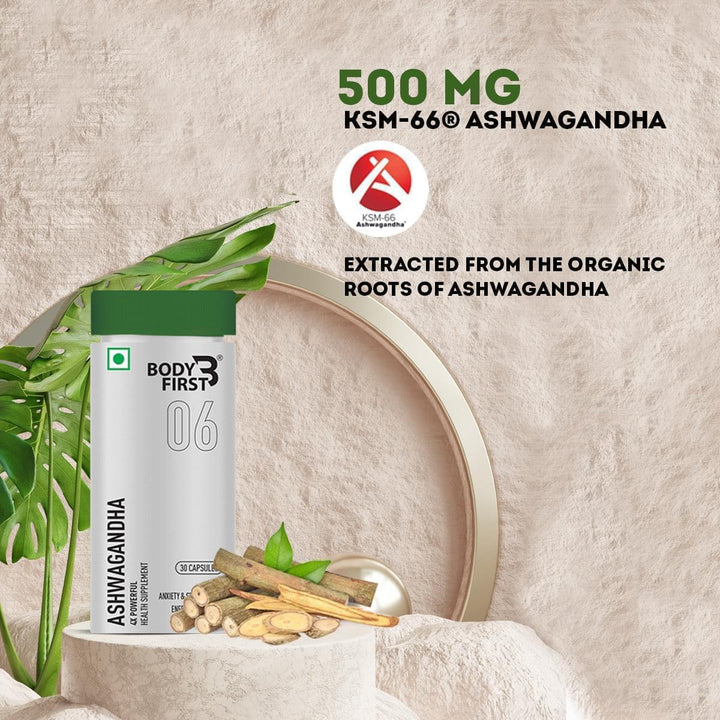 KSM-66 Ashwagandha 500mg for Stress & Anxiety Relief, Energy & Endurance, Muscle Strength & Recovery