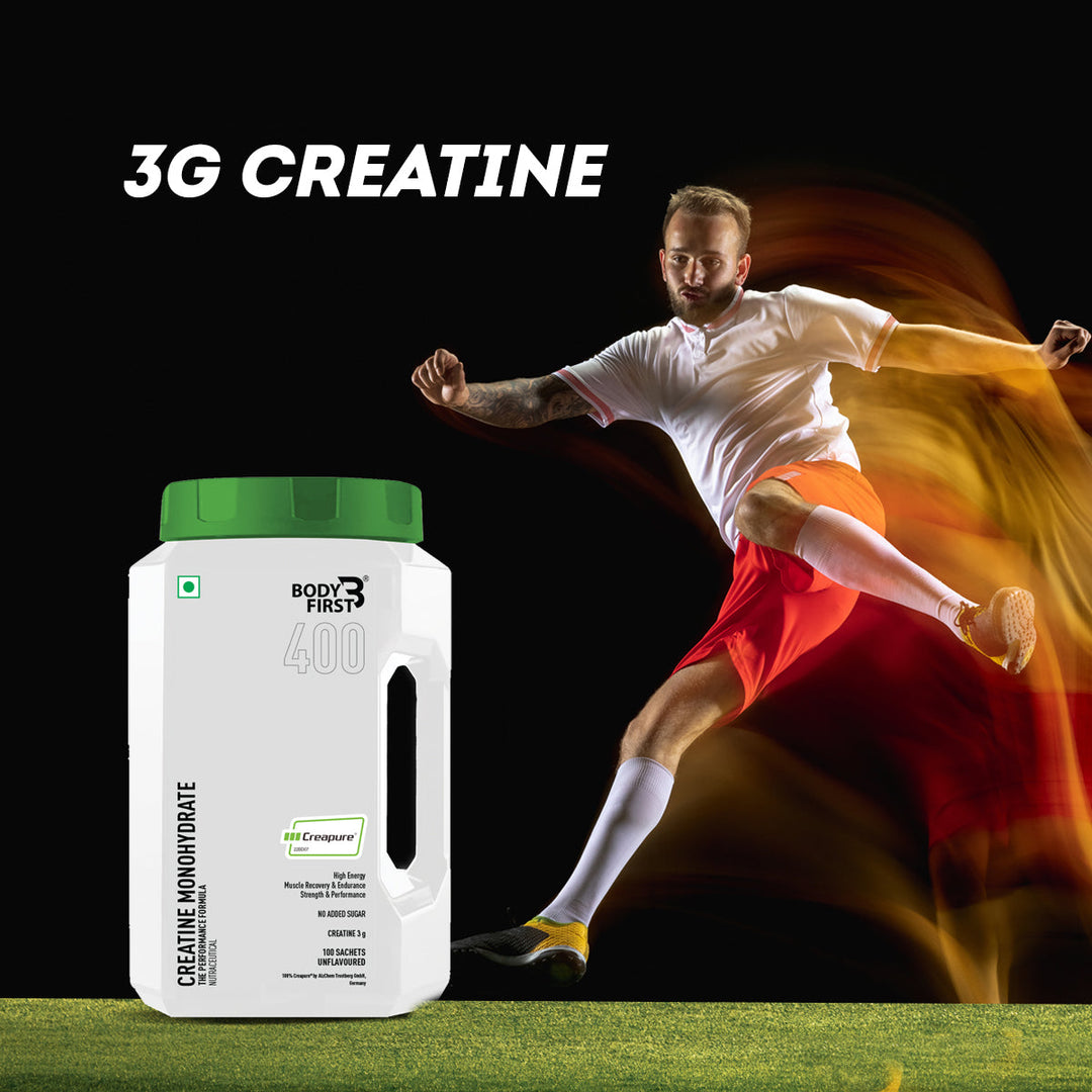 Creatine Monohydrate (made of 100% Creapure® by AlzChem, Germany) with High Energy, Muscle Recovery, Strength & Performance
