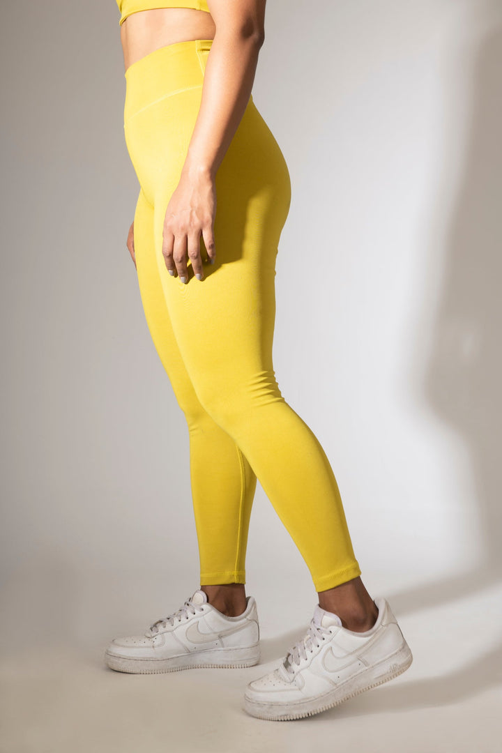 Get Into It (Yuh) Tights in Ochre