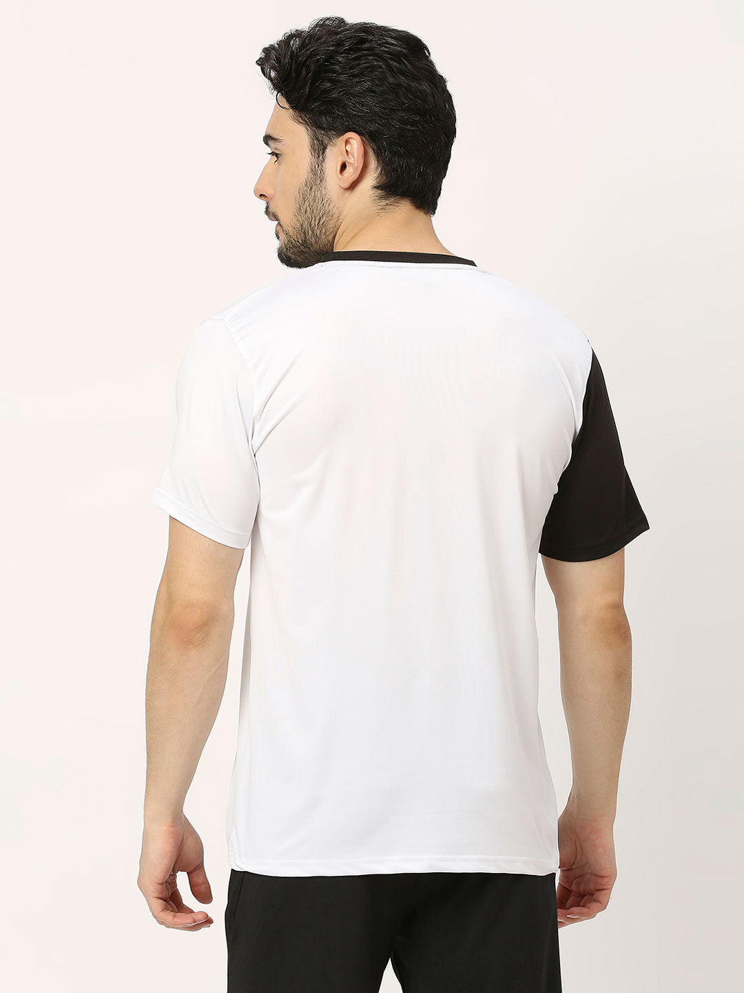 Men's Sports T-Shirt - White and Black