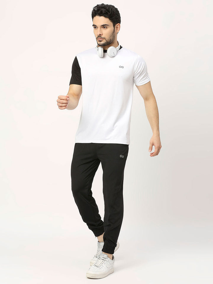 Men's Sports T-Shirt - White and Black