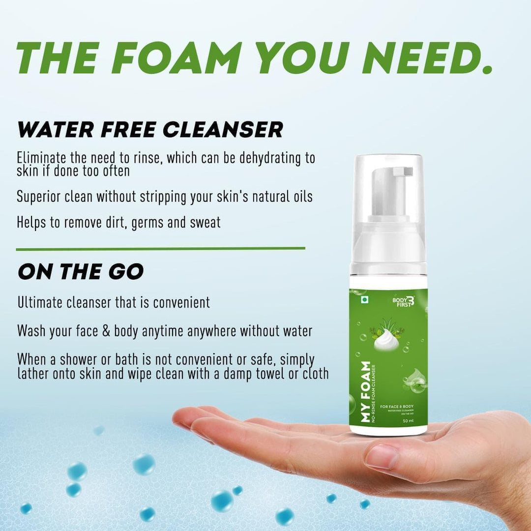 My Foam, Waterfree & On The Go Cleanser with Licorice, Aloe Vera, Witch Hazel & Menthol