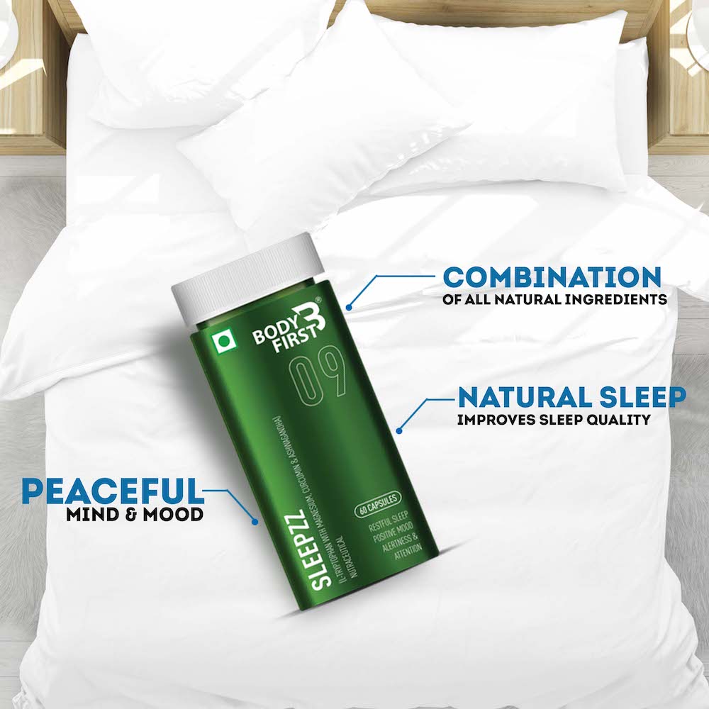 Sleepzz - Unique Combination of L-Tryptophan, Magnesium, Curcumin, Ashwagandha, Nutmeg and Cinnamon for Restful & Calm Sleep, Supports Positive Mood & Regulated Sleep Cycle