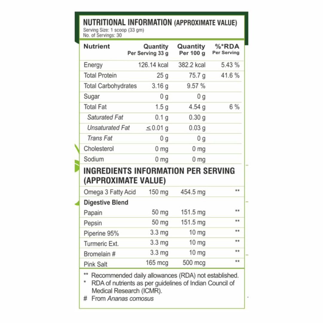 Vegan Protein - Chocolate Flavour - 1Kg