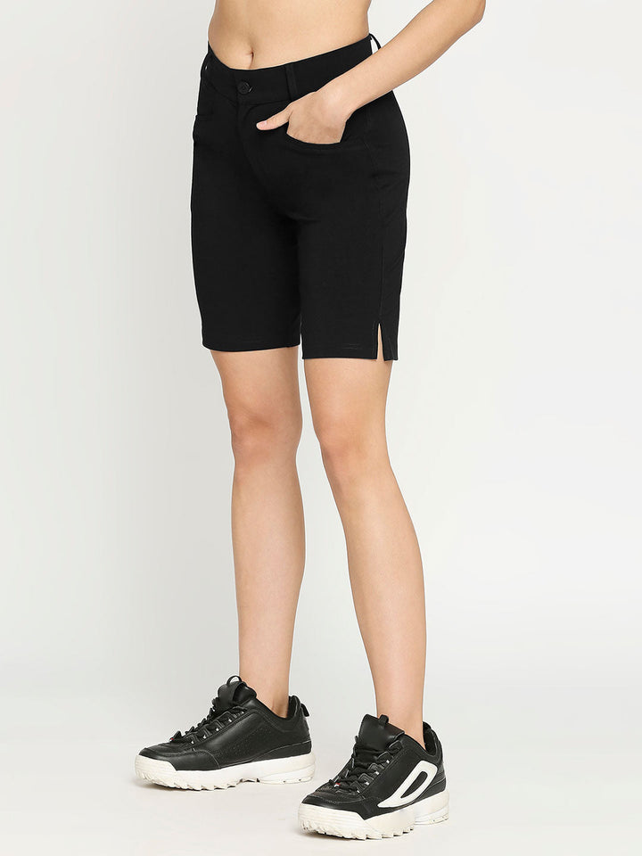 Women's Regular Golf Shorts - Black