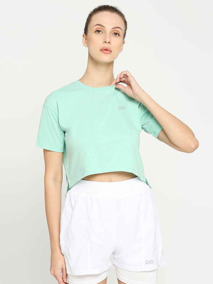 Women's Sports Cropped T-Shirt - Green