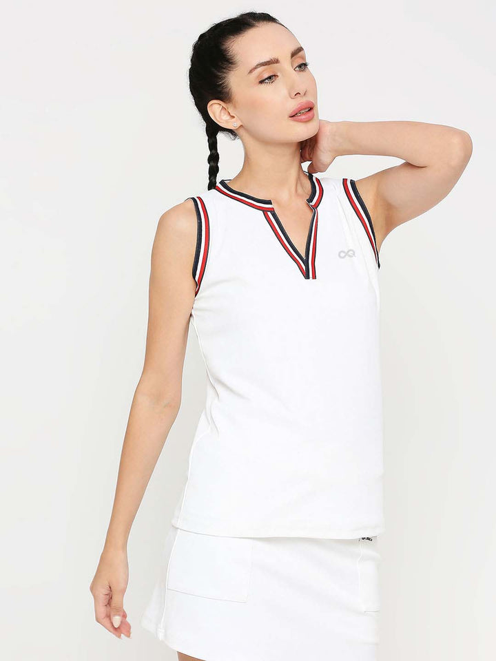 Women's Tennis Vest - White
