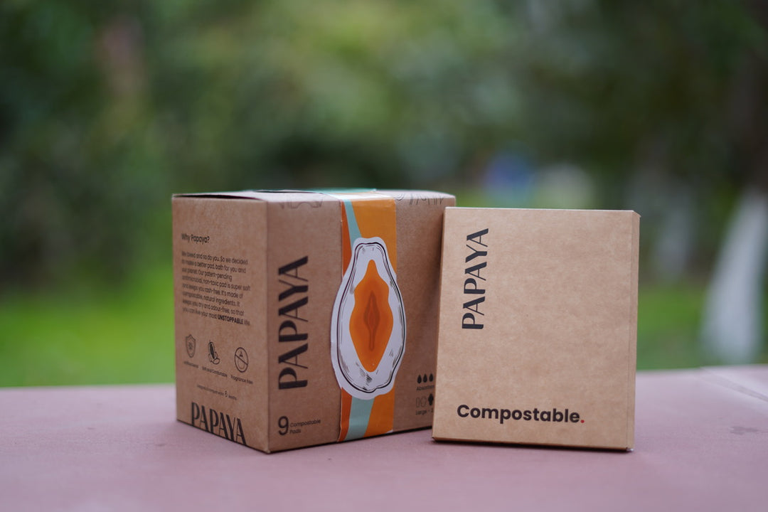 Papaya Menstrual Day-Use Pads - Box of 9