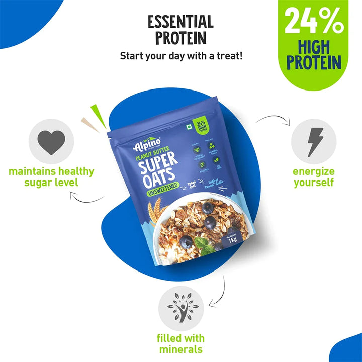 High Protein Super Rolled Oats Unsweetened 1kg