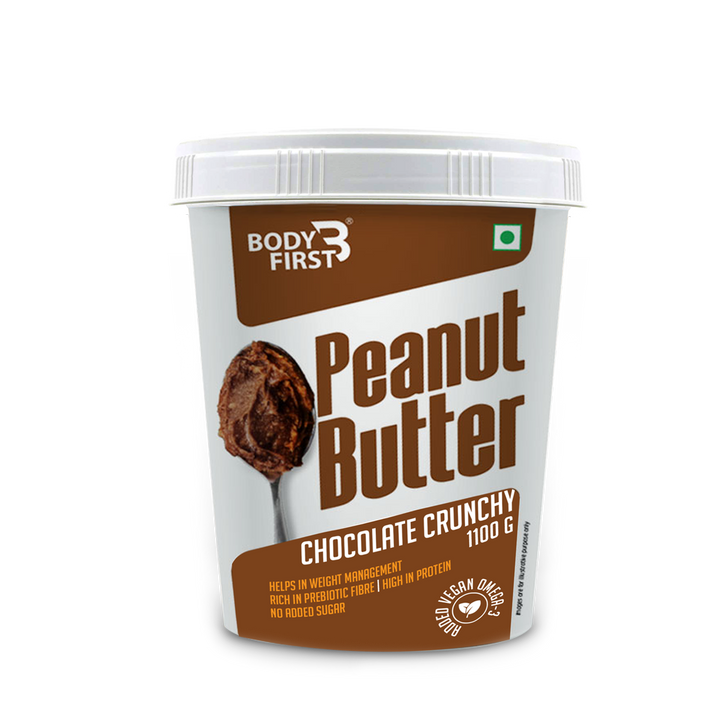 Peanut Butter Chocolate Crunchy with 100% Peanuts & Vegan Omega-3, No Added Sugar