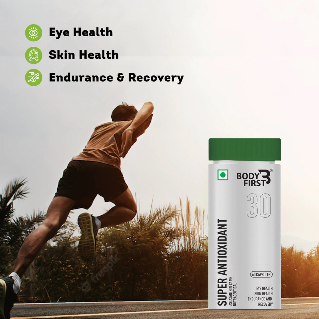 Super Antioxidant - AstaReal® Astaxanthin 12mg Supports Eye Health, Skin Health, Improves Muscle Endurance &  Recovery